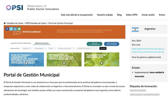 El Portal de Gestión Municipal RIL fue destacado por la OCDE